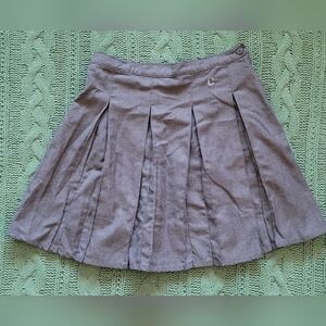 Lands' End Classic Gray Pleated Skirt